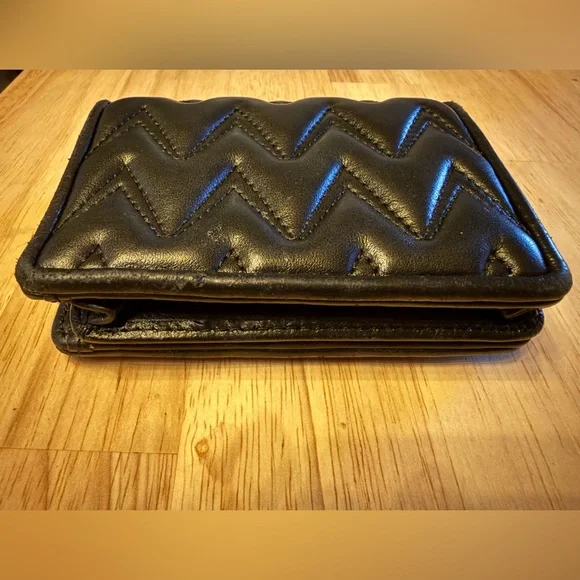 VALENTINO BY MARIO VALENTINO Nero Sauvage Bifold Black Leather Wallet - Picture 3 of 4